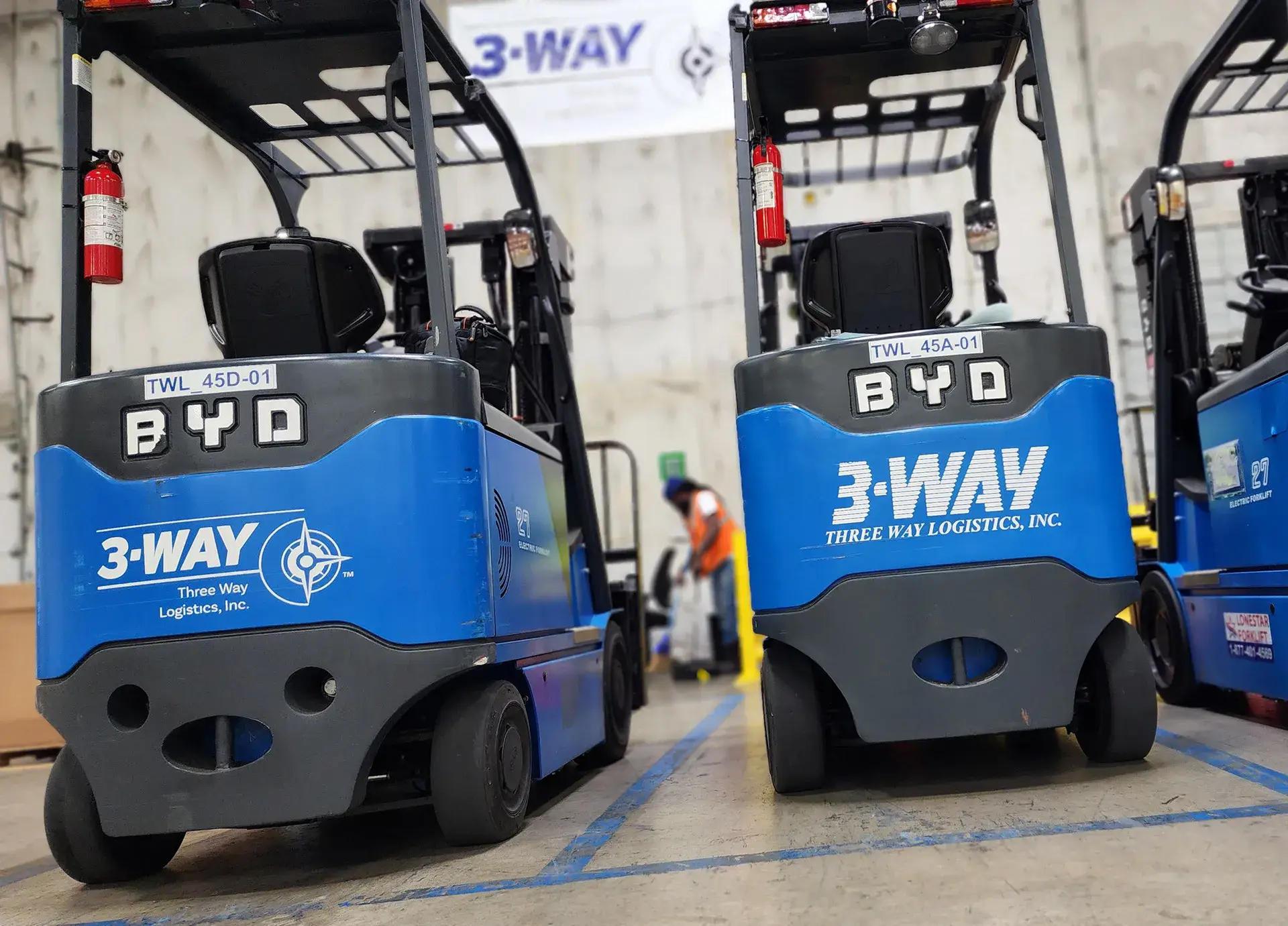 Three Three Way Logistics lifts at our logistics companies in Texas